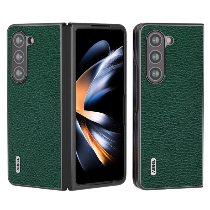 Kuori Samsung Galaxy Z Fold 5 Aitoa Abeel-kudottua Nahkaa