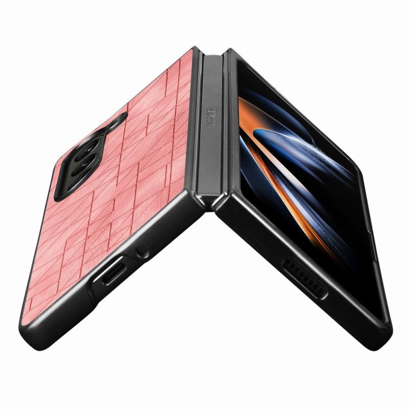 Kuori Samsung Galaxy Z Fold 5 Geometriset Keinonahkakuviot