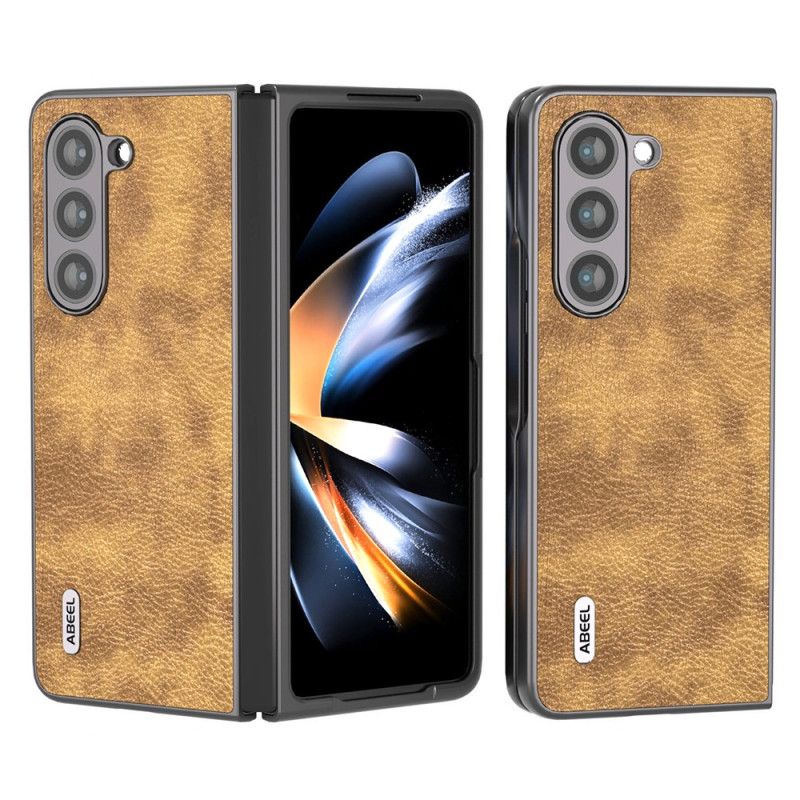 Kuori Samsung Galaxy Z Fold 5 Litsi Keinonahkaa Abeel Suojakuori