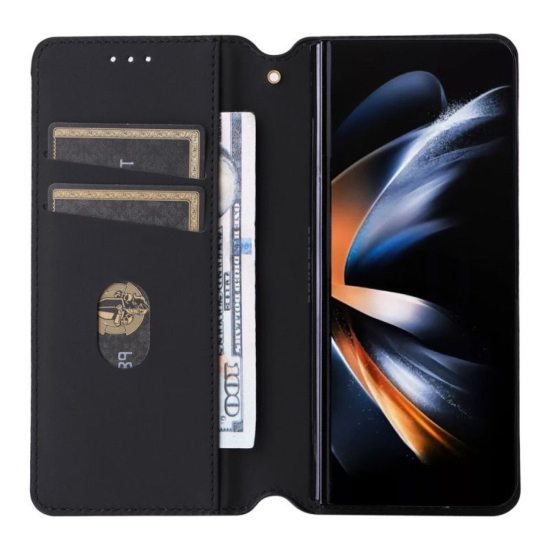 Nahkakotelo Samsung Galaxy Z Fold 5 3d-kuvio