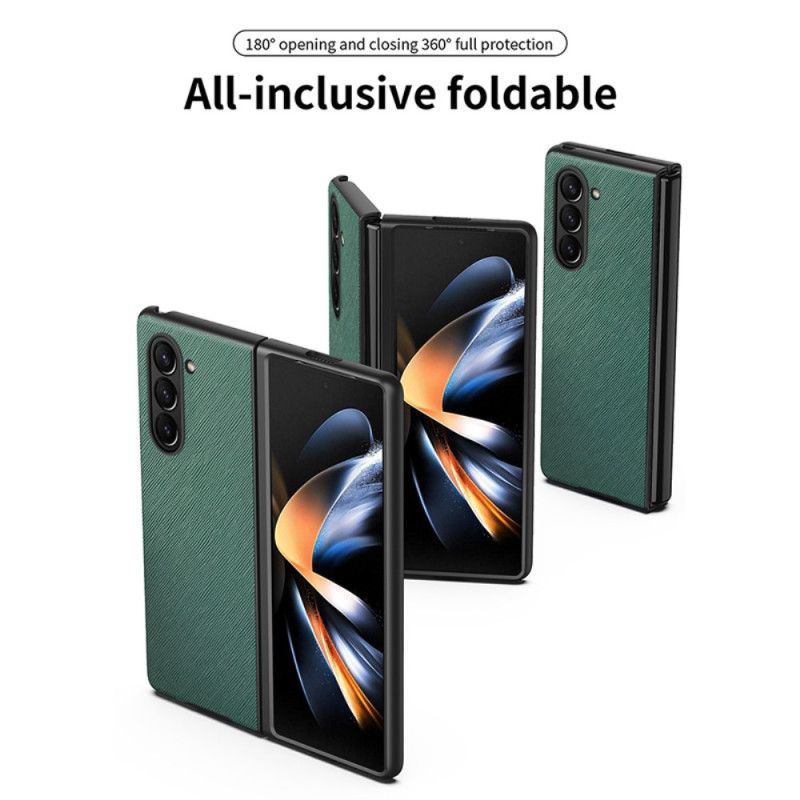 Puhelinkuoret Samsung Galaxy Z Fold 5 Kudottu Vaikutus Nahkatyyli