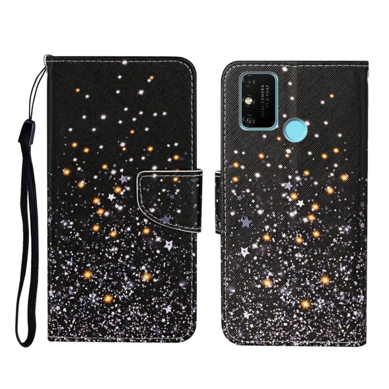 Flip Case Honor 9A Kimallusgradientti