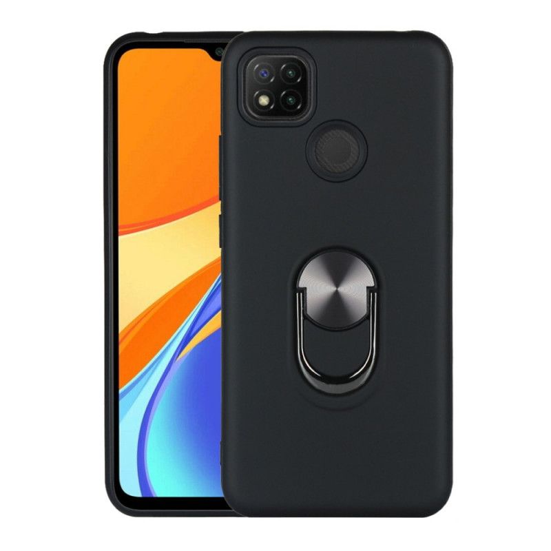 Case Kuoret Xiaomi Redmi 9C Punainen Musta Puhelinkuoret Irrotettava Tukirenkaalla