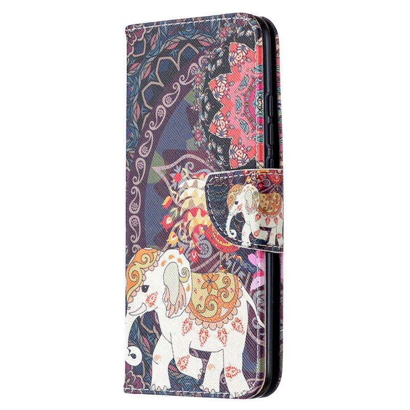 Flip Case Xiaomi Redmi 9C Intialaiset Norsut