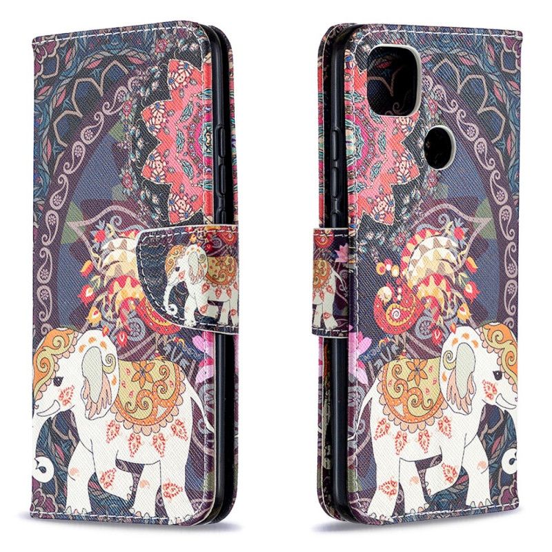 Flip Case Xiaomi Redmi 9C Intialaiset Norsut