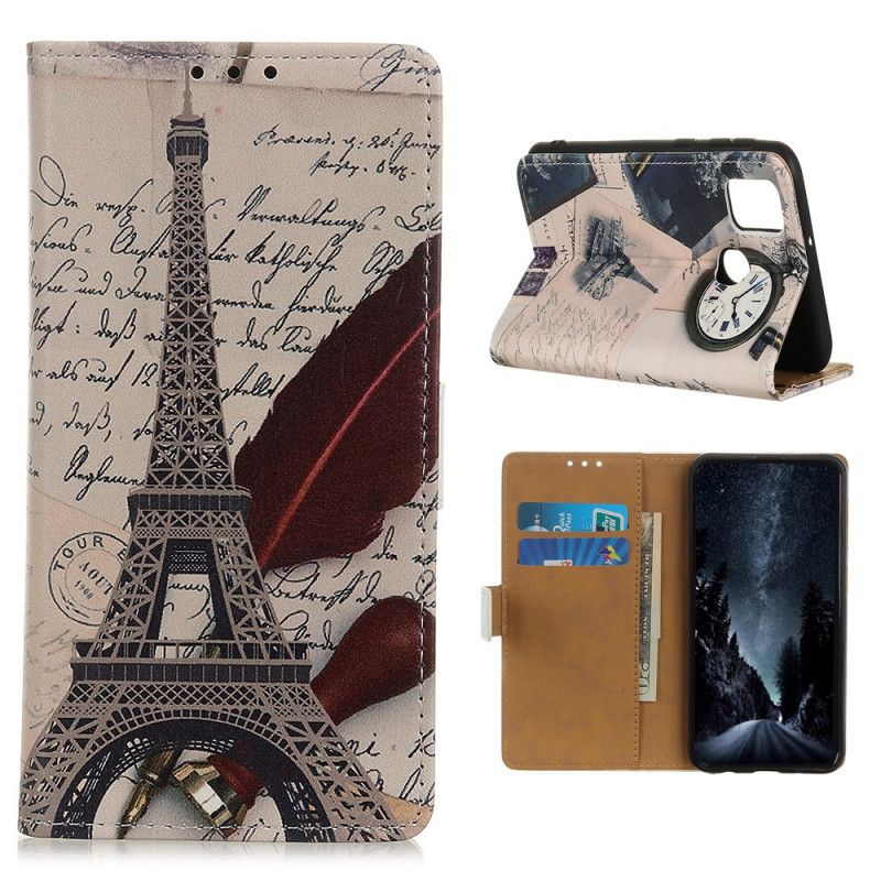 Flip Case Xiaomi Redmi 9C Runoilijan Eiffel-Torni