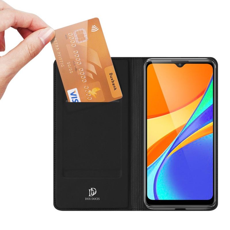 Flip Kotelot Xiaomi Redmi 9C Kulta Musta Dux Ducis Pro -Sarjan Iho