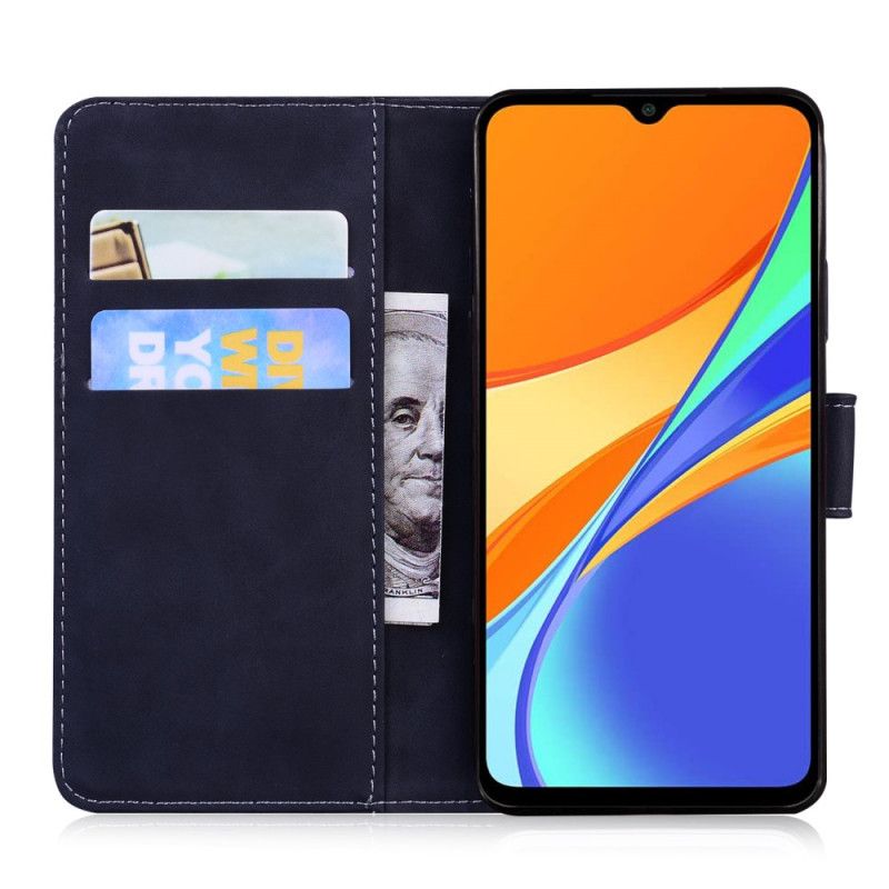 Kotelot Xiaomi Redmi 9C Punainen Musta Tiikeri Kasvot