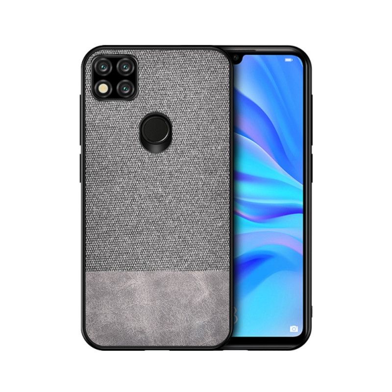 Kuori Xiaomi Redmi 9C Harmaa Musta Tekonahkainen Purutekstiili