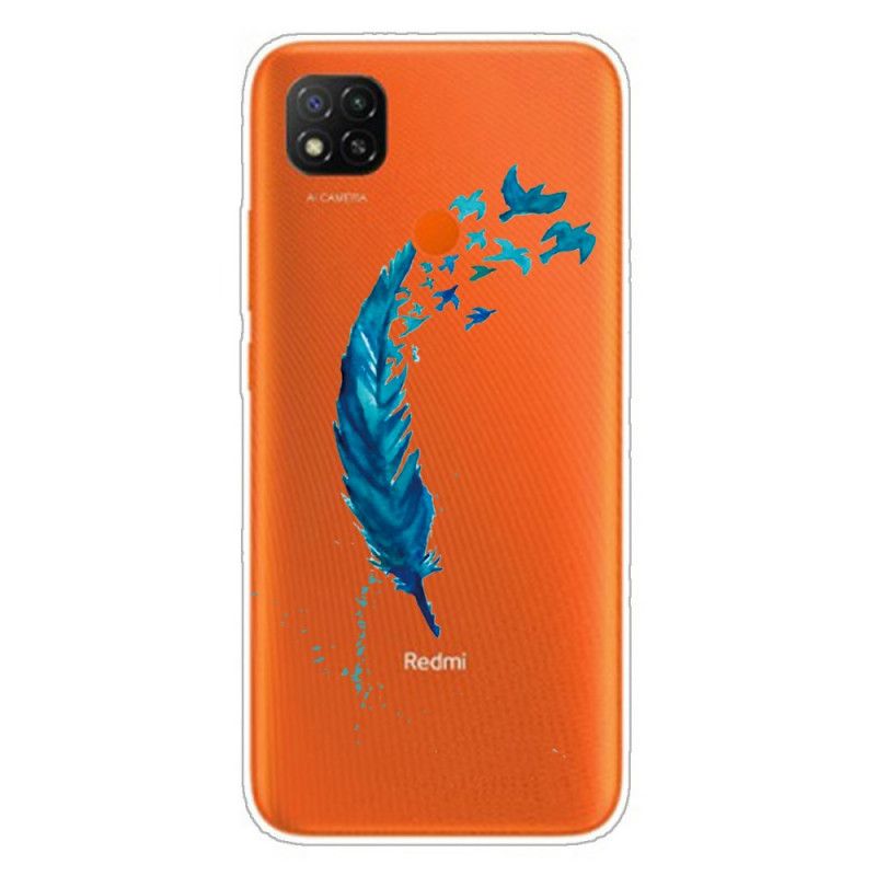 Kuori Xiaomi Redmi 9C Kaunis Sininen Sulka Suojakuori