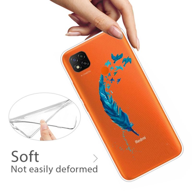 Kuori Xiaomi Redmi 9C Kaunis Sininen Sulka Suojakuori