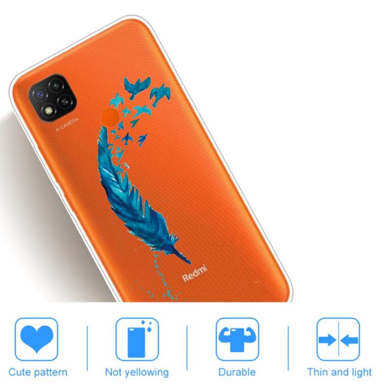 Kuori Xiaomi Redmi 9C Kaunis Sininen Sulka Suojakuori