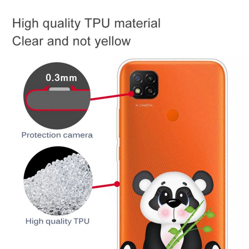 Kuori Xiaomi Redmi 9C Läpinäkyvä Surullinen Panda