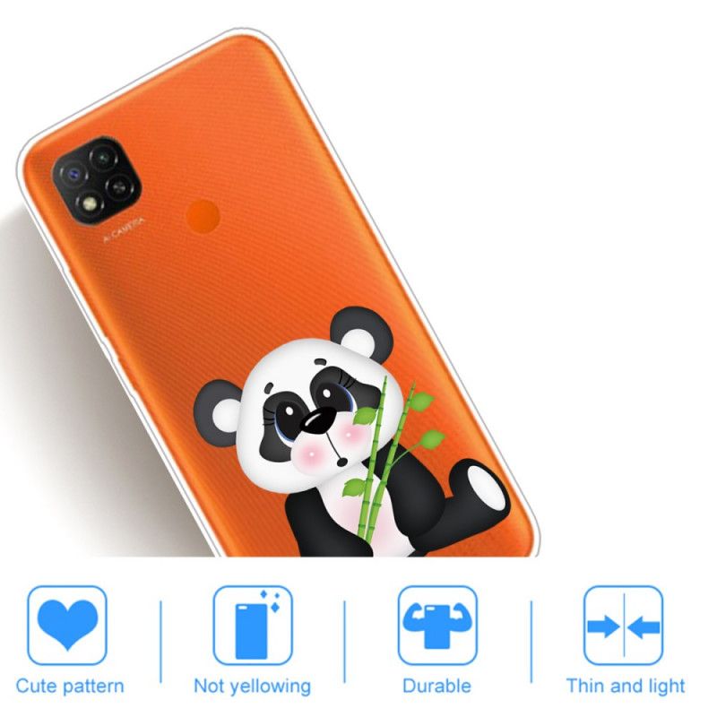 Kuori Xiaomi Redmi 9C Läpinäkyvä Surullinen Panda