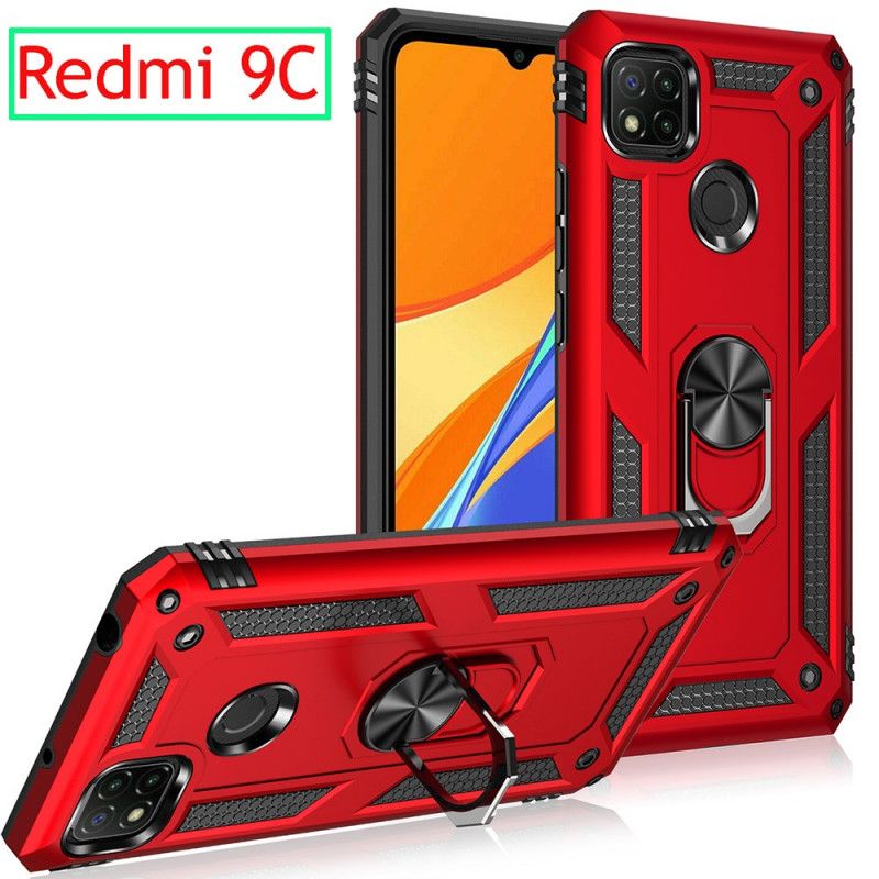 Kuori Xiaomi Redmi 9C Punainen Musta Premium-Rengas