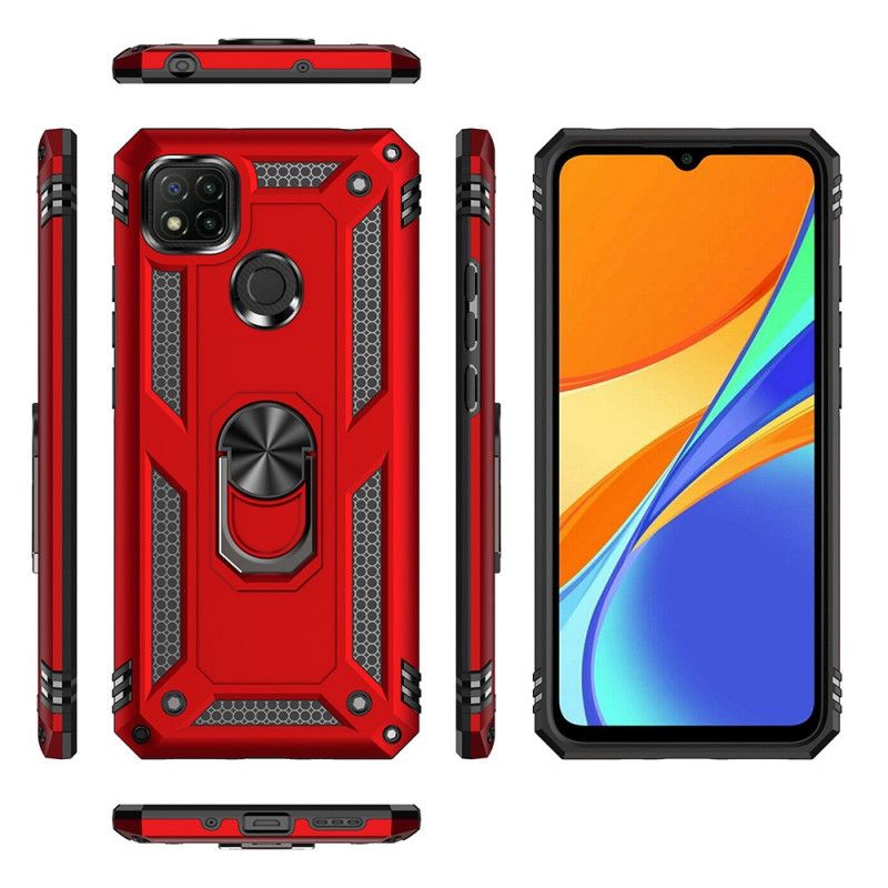 Kuori Xiaomi Redmi 9C Punainen Musta Premium-Rengas