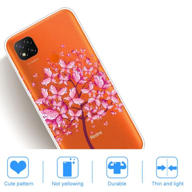 Kuori Xiaomi Redmi 9C Vaaleanpunainen Puunpää Suojakuori