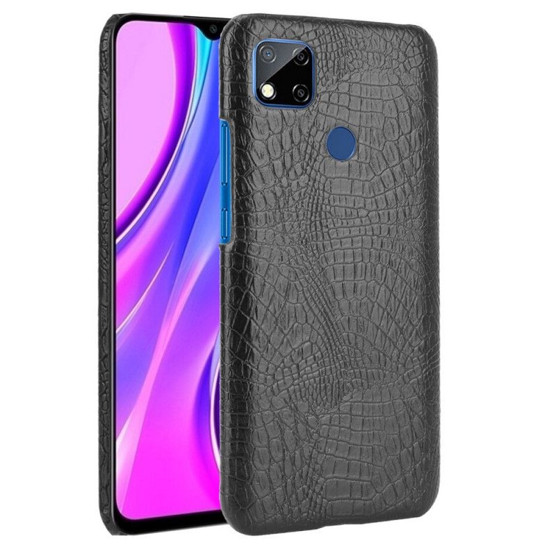 Kuori Xiaomi Redmi 9C Valkoinen Musta Krokotiilin Ihon Tyyli