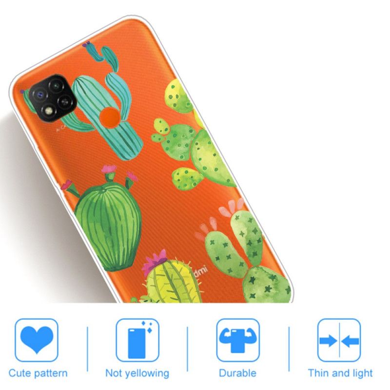 Kuori Xiaomi Redmi 9C Vesiväri Kaktus