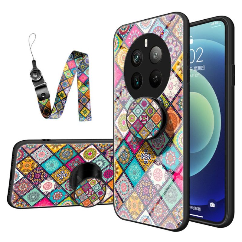 Kuori Realme 12 Pro / 12 Pro Plus Patchwork-tuki Ja Kaulanauha