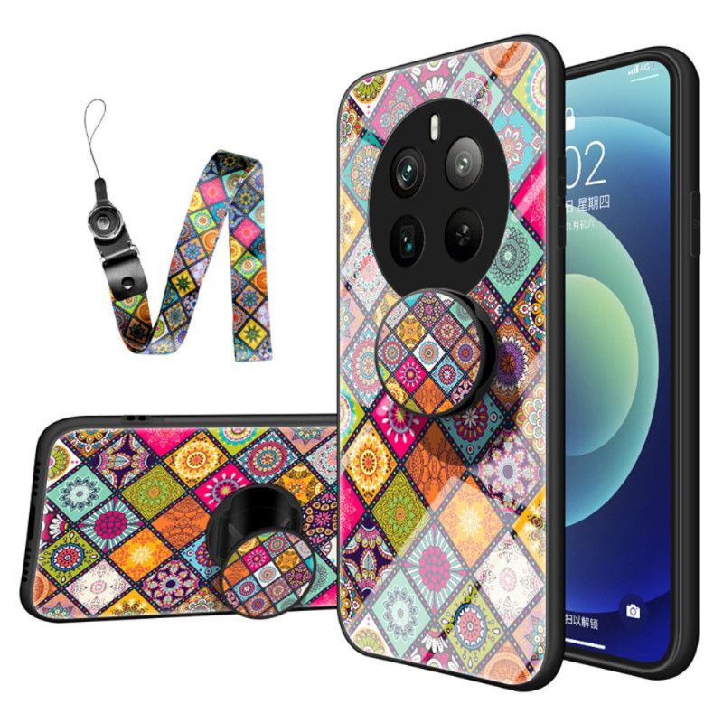 Kuori Realme 12 Pro / 12 Pro Plus Patchwork-tuki Ja Kaulanauha