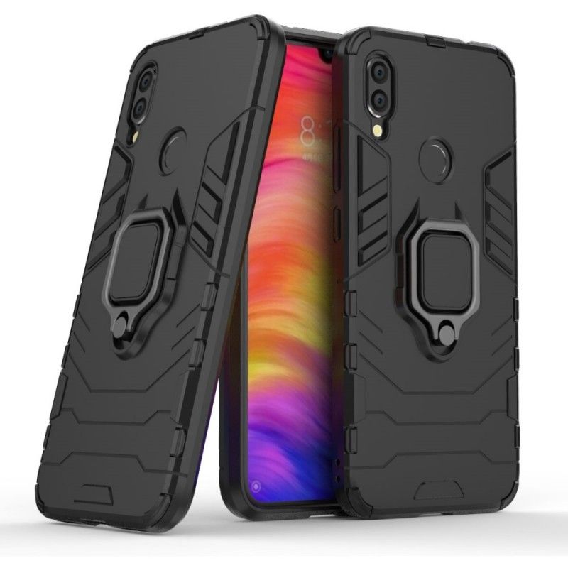 Case Kuoret Xiaomi Redmi Note 7 Punainen Musta Puhelinkuoret Kestävä Rengas