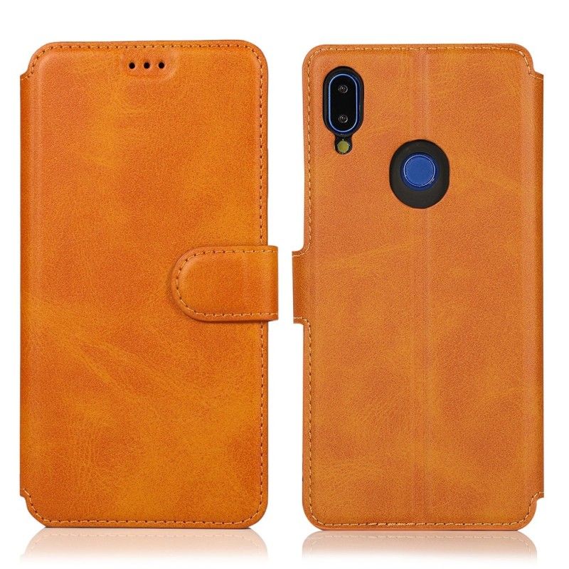 Flip Case Xiaomi Redmi Note 7 Tummansininen Musta Äärimmäinen Nahkaefekti