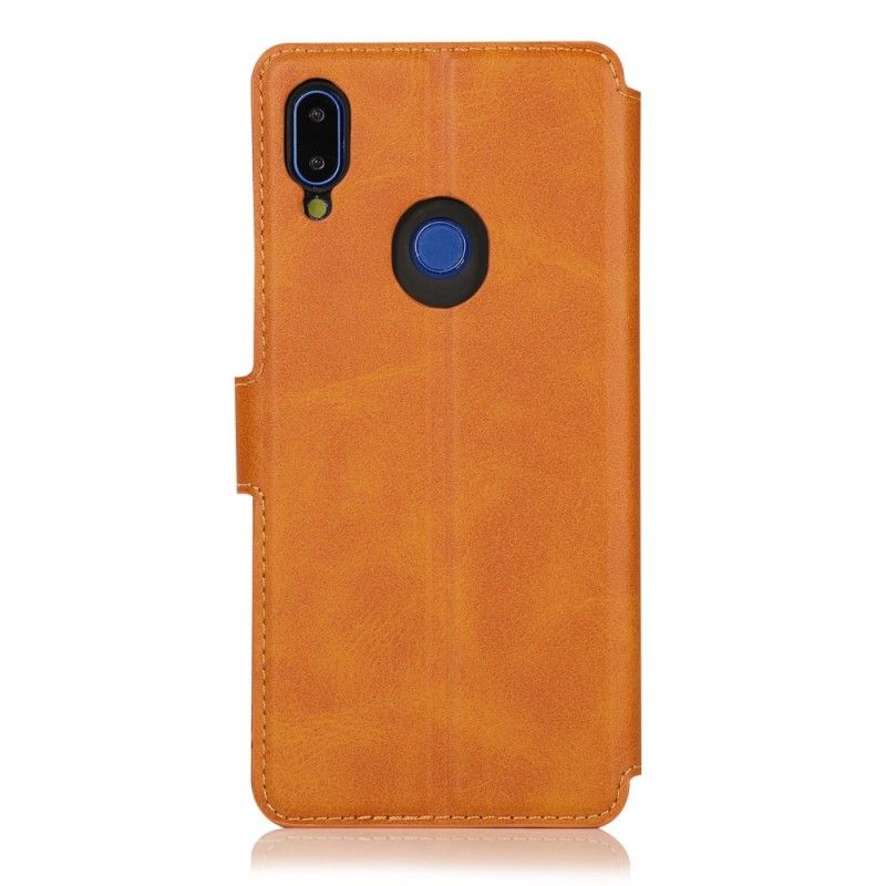 Flip Case Xiaomi Redmi Note 7 Tummansininen Musta Äärimmäinen Nahkaefekti