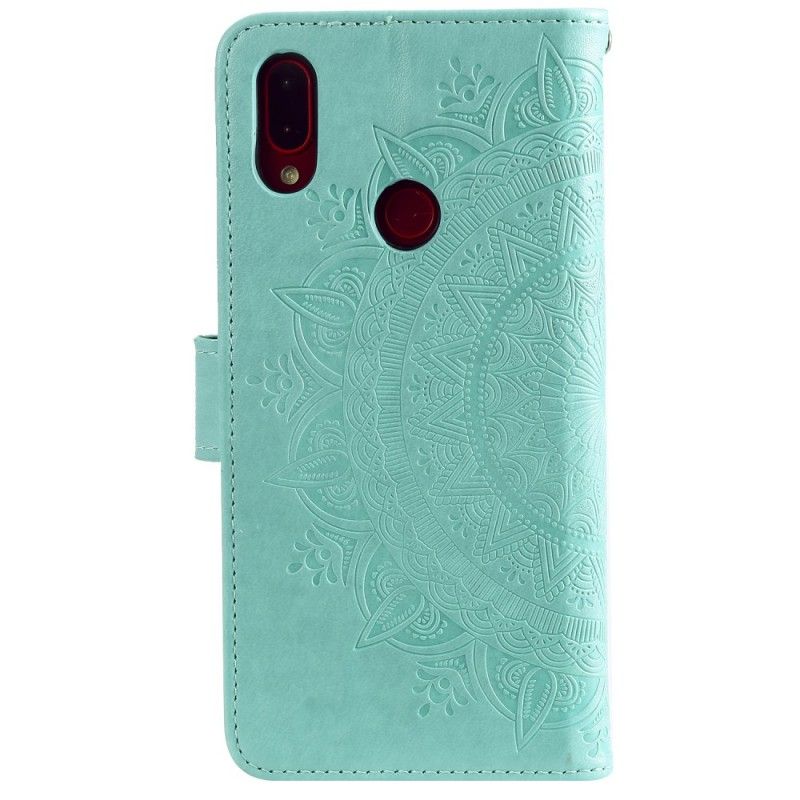 Kotelot Xiaomi Redmi Note 7 Magenta Harmaa Aurinko Mandala Suojakuori