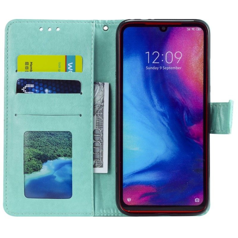 Kotelot Xiaomi Redmi Note 7 Magenta Harmaa Aurinko Mandala Suojakuori