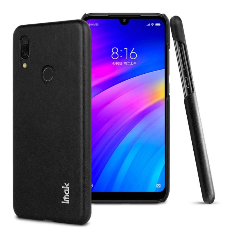 Kuori Xiaomi Redmi Note 7 Musta Imak Ruiyi -Sarjan Nahkaefekti