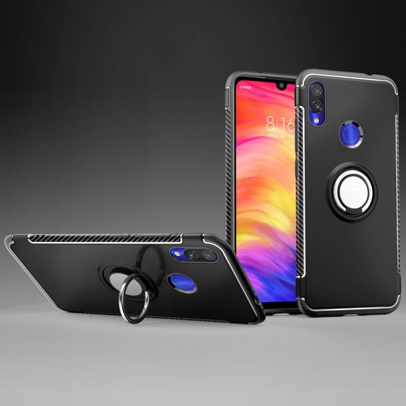 Kuori Xiaomi Redmi Note 7 Punainen Musta Hiilikuiturengas