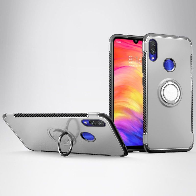 Kuori Xiaomi Redmi Note 7 Punainen Musta Hiilikuiturengas