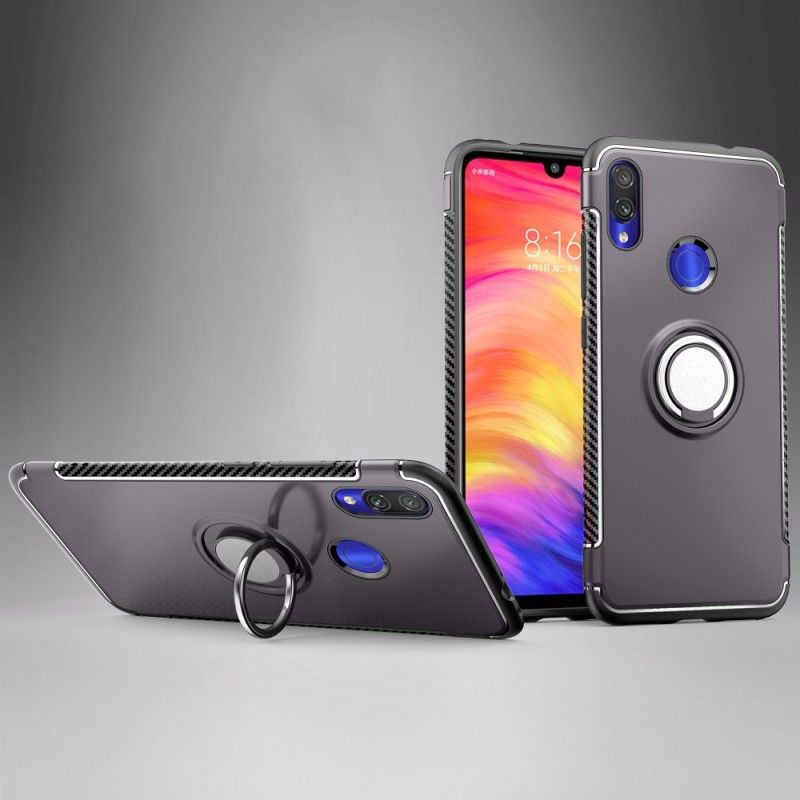 Kuori Xiaomi Redmi Note 7 Punainen Musta Hiilikuiturengas