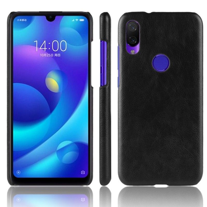 Kuori Xiaomi Redmi Note 7 Punainen Musta Litsi Nahkaa Suojakuori