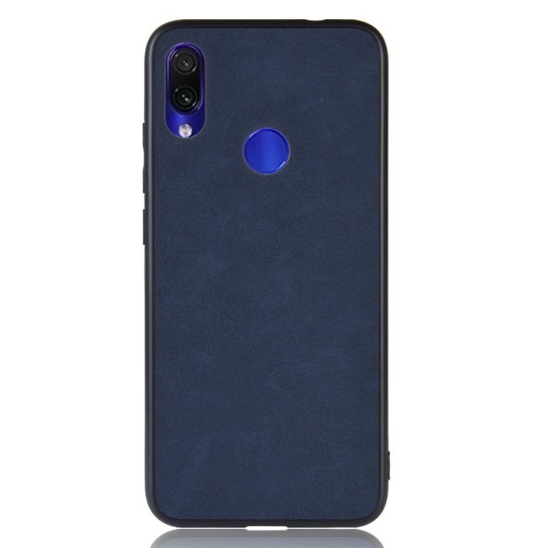 Kuori Xiaomi Redmi Note 7 Tummansininen Vintage-Tyylinen Nahkaefekti