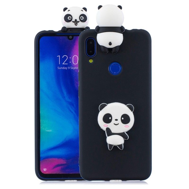 Kuori Xiaomi Redmi Note 7 Valkoinen Musta 3D Minun Panda Suojakuori