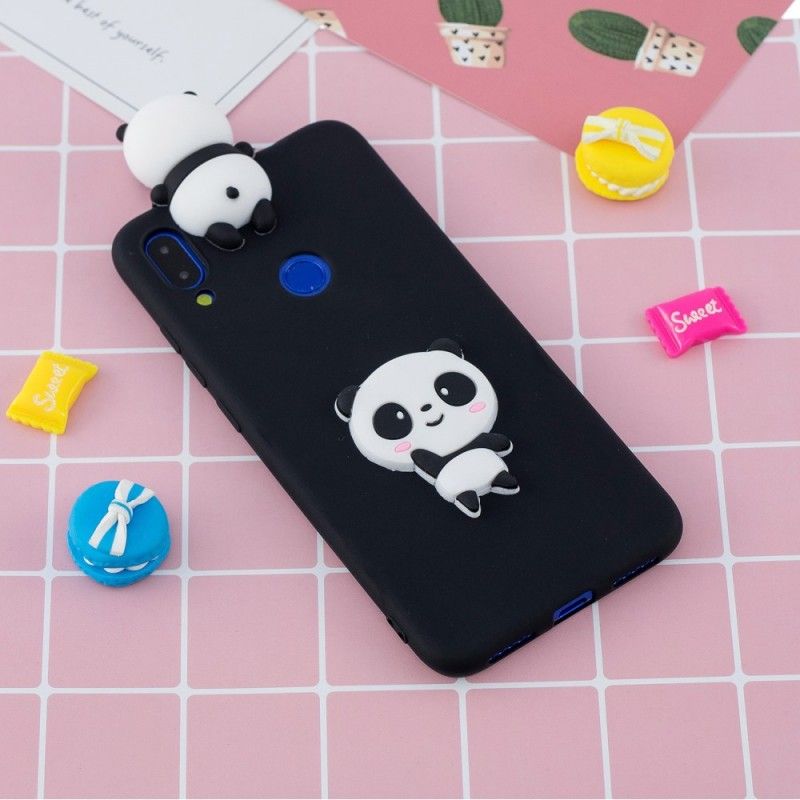 Kuori Xiaomi Redmi Note 7 Valkoinen Musta 3D Minun Panda Suojakuori