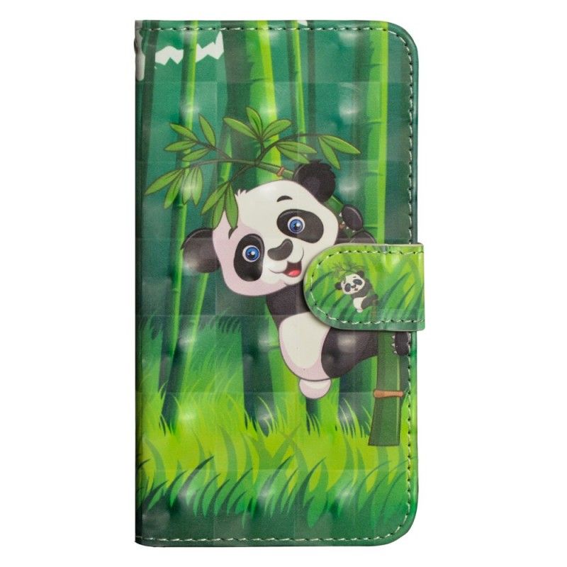 Nahkakotelo Xiaomi Redmi Note 7 Puhelinkuoret Panda Ja Bambu