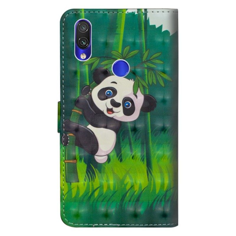 Nahkakotelo Xiaomi Redmi Note 7 Puhelinkuoret Panda Ja Bambu