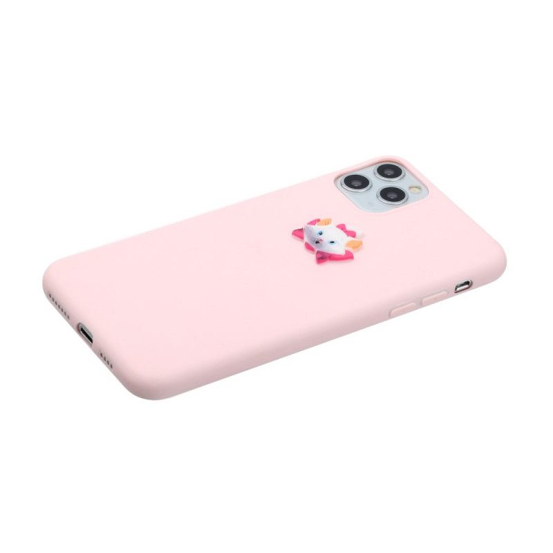 Case Kuoret iPhone 11 Pro Max Harmaa Valkoinen Puhelinkuoret Silikoni Hauska Eläin Logo