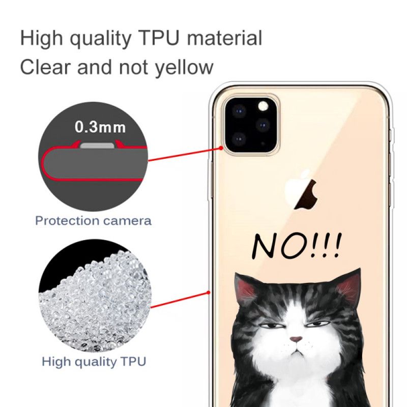 Case Kuoret iPhone 11 Pro Max Puhelinkuoret Kissa. Joka Sanoo Ei