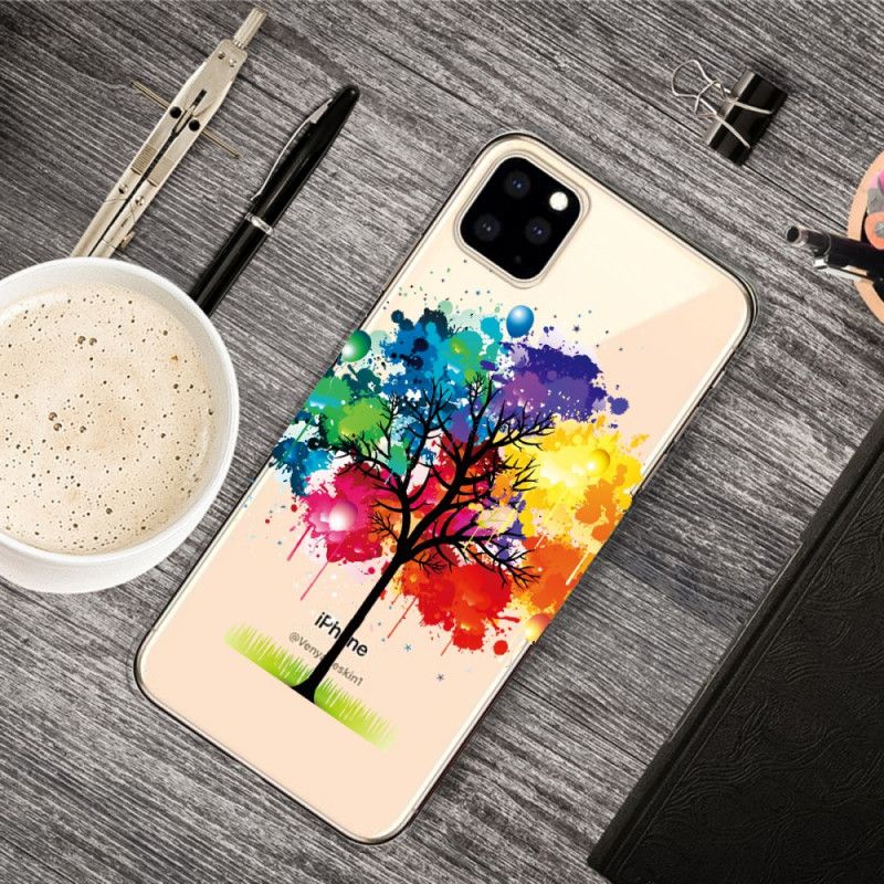 Case Kuoret iPhone 11 Pro Max Puhelinkuoret Läpinäkyvä Vesiväripuu