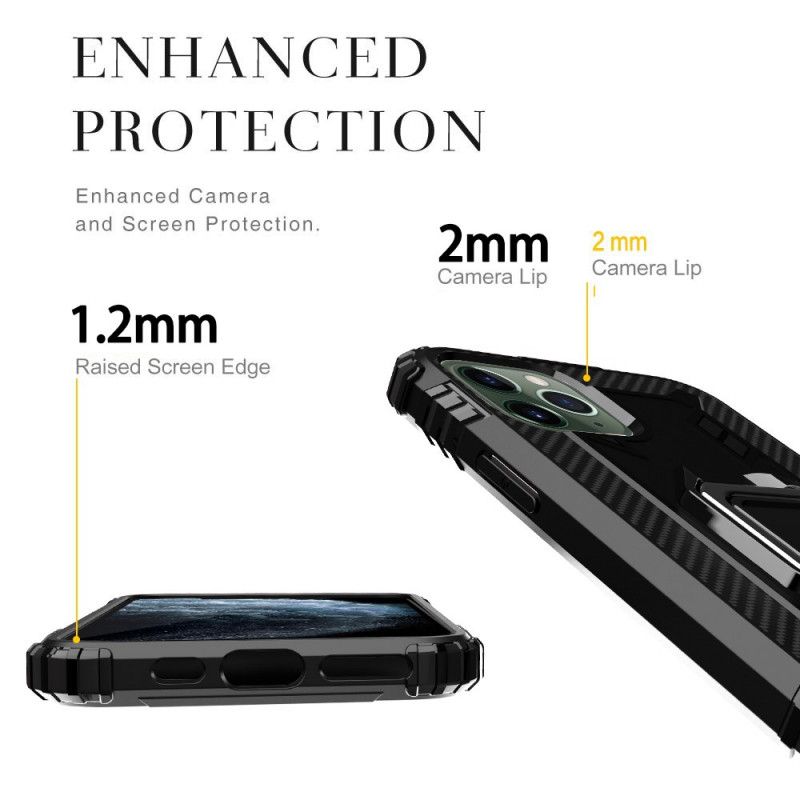 Case Kuoret iPhone 11 Pro Max Puhelinkuoret Rengas Ja Hiilikuitu