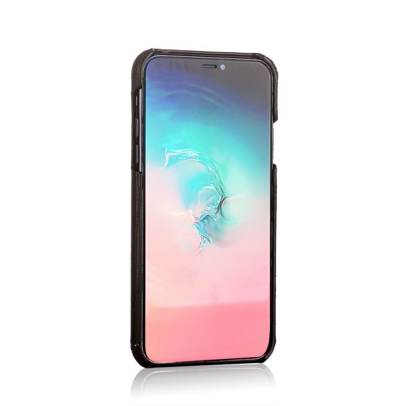 Case Kuoret iPhone 11 Pro Max Punainen Musta Puhelinkuoret Aitoa Nahkaa Pierre Cardin