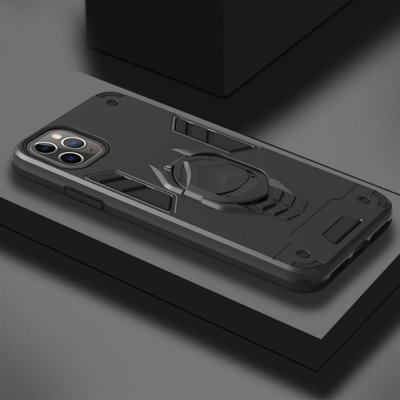 Case Kuoret iPhone 11 Pro Max Punainen Musta Puhelinkuoret Irrotettava Panssari Renkaanpidikkeellä