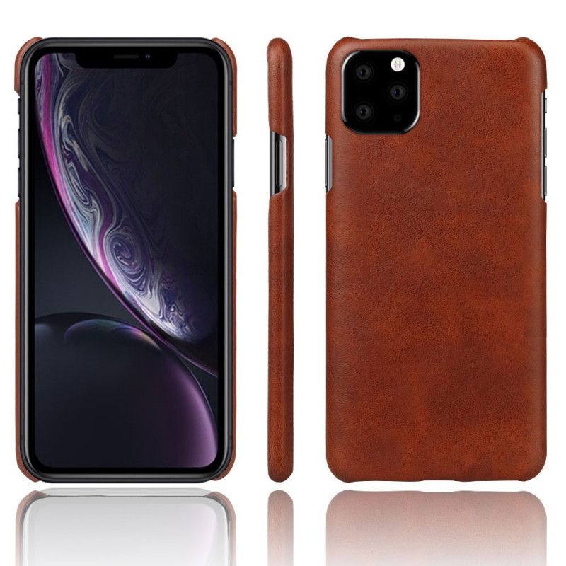 Case Kuoret iPhone 11 Pro Max Punainen Musta Puhelinkuoret Nahkatyyli