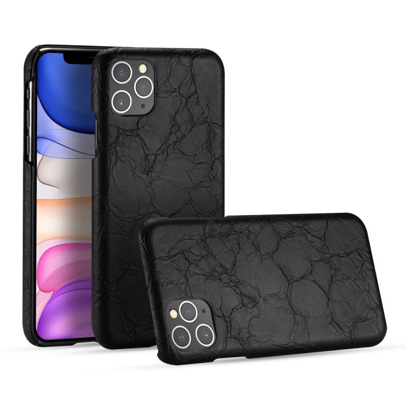 Case Kuoret iPhone 11 Pro Max Ruskea Musta Puhelinkuoret Krokotiilin Ihon Rakenne