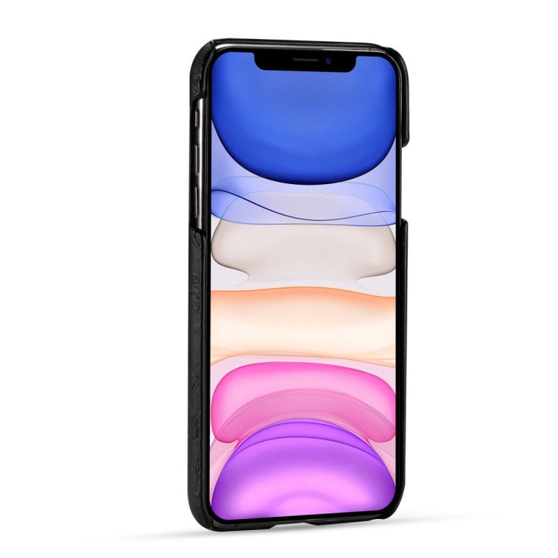 Case Kuoret iPhone 11 Pro Max Ruskea Musta Puhelinkuoret Krokotiilin Ihon Rakenne