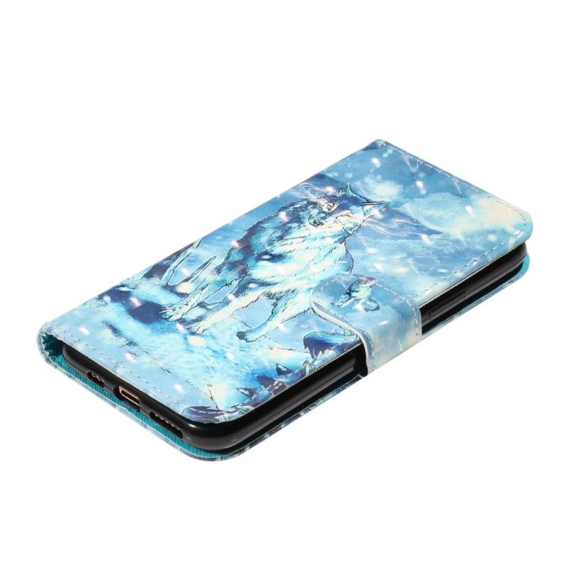 Flip Case iPhone 11 Pro Max Suden Valopisteet Hihnalla